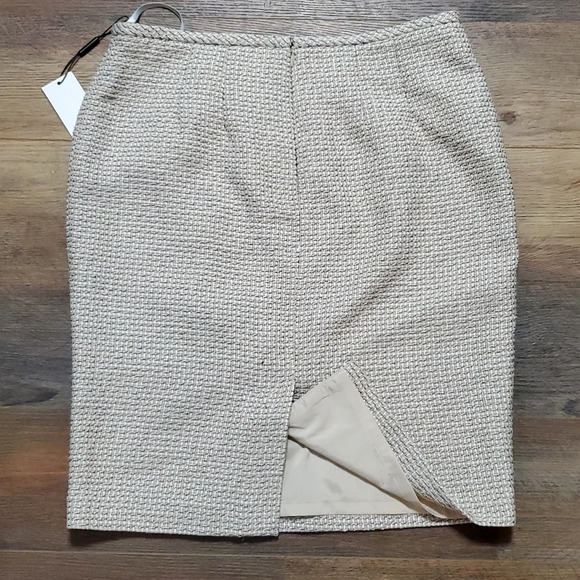 Calvin Klein nwt tan tweed pencil skirt sharp 😎 - Picture 5 of 5